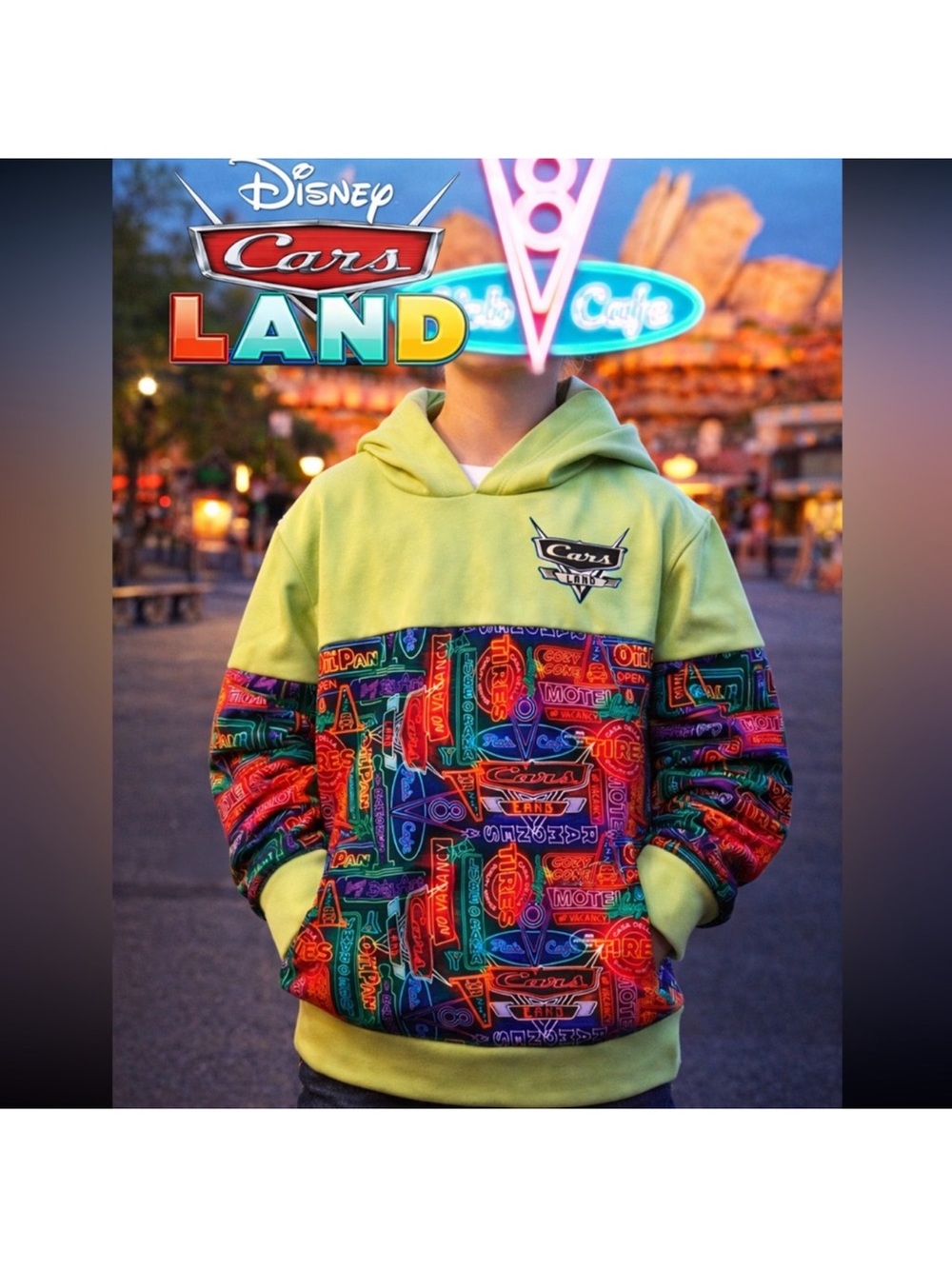Neon Authentic Disney Cars Hoodie